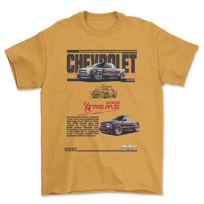 Chevrolet S10 - Unisex T-Shirt , Bomuld-Beklædning-Chevrolet-Guld-S-Forside-Garage Culture Shop- garage - man cave - merchandise