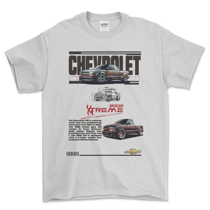 Chevrolet S10 - Unisex T-Shirt , Bomuld-Beklædning-Chevrolet-Hvid-S-Forside-Garage Culture Shop- garage - man cave - merchandise
