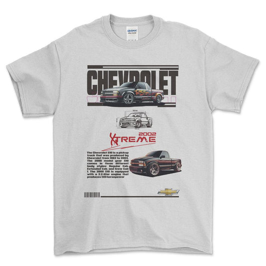 Chevrolet S10 - Unisex T-Shirt , Bomuld-Beklædning-Chevrolet-Hvid-S-Forside-Garage Culture Shop- garage - man cave - merchandise