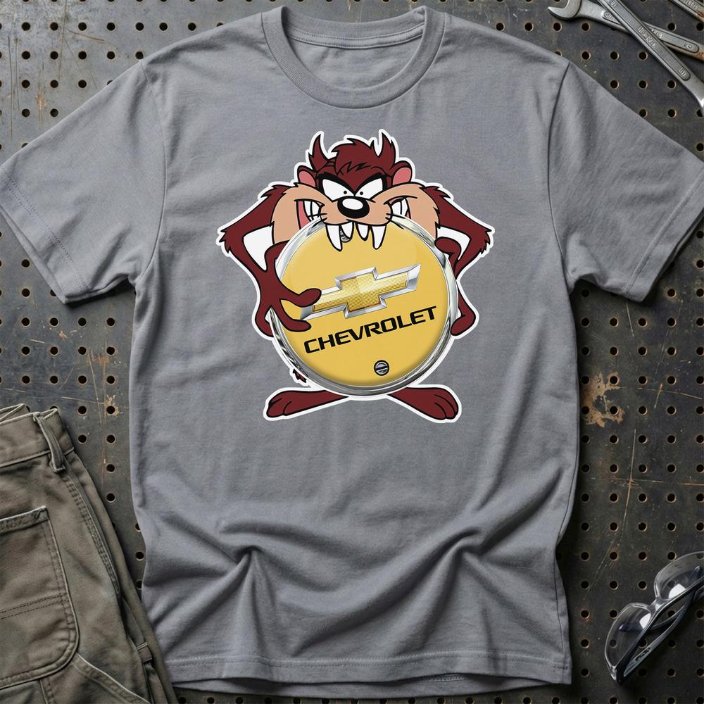 Chevrolet TAZ Unisex T-Shirt , Bomuld-Beklædning-Chevrolet-Grå Sport-S-Garage Culture Shop- garage - man cave - merchandise