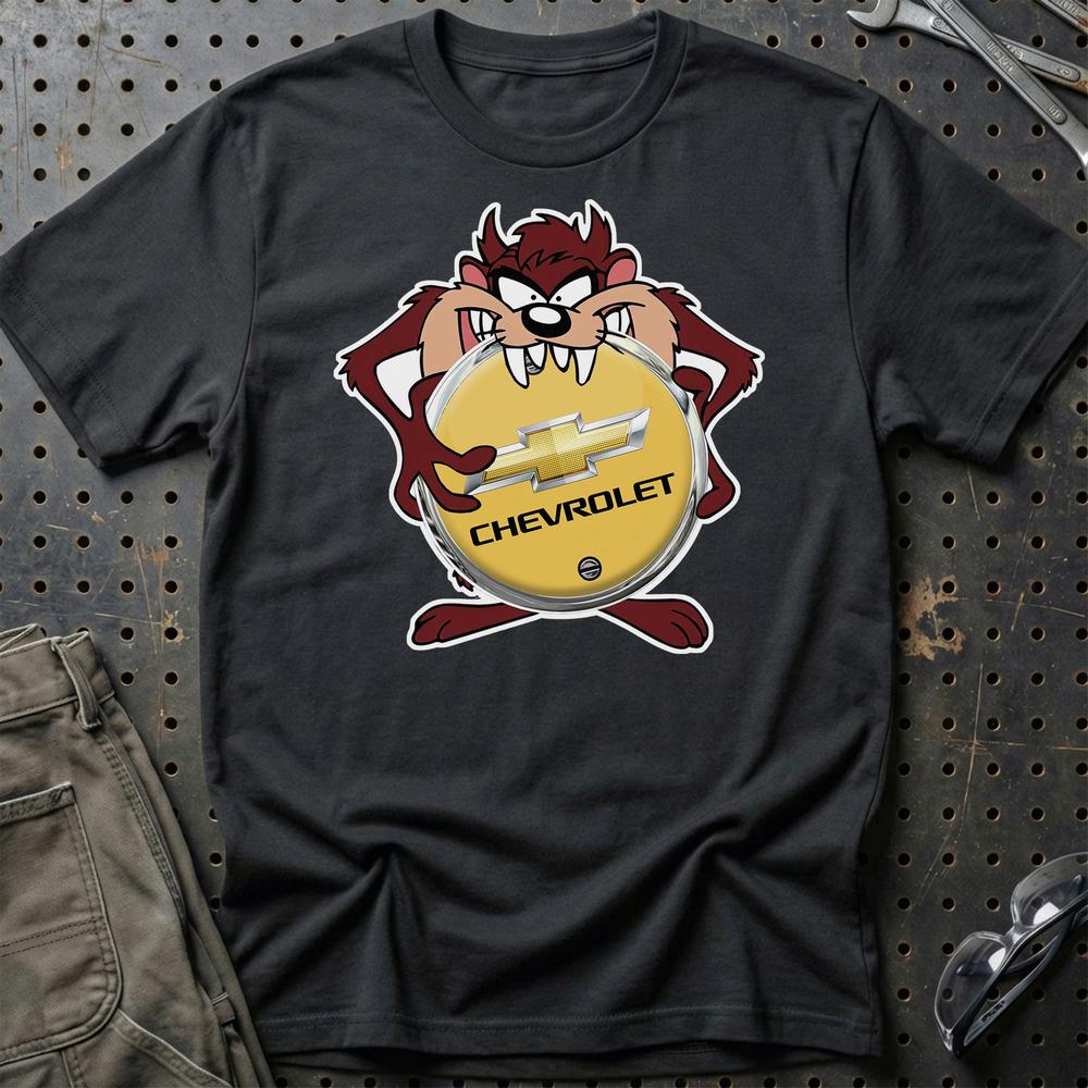 Chevrolet TAZ Unisex T-Shirt , Bomuld-Beklædning-Chevrolet-Sort-S-Garage Culture Shop- garage - man cave - merchandise