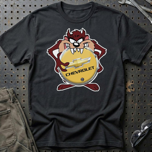 Chevrolet TAZ Unisex T-Shirt , Bomuld-Beklædning-Chevrolet-Sort-S-Garage Culture Shop- garage - man cave - merchandise