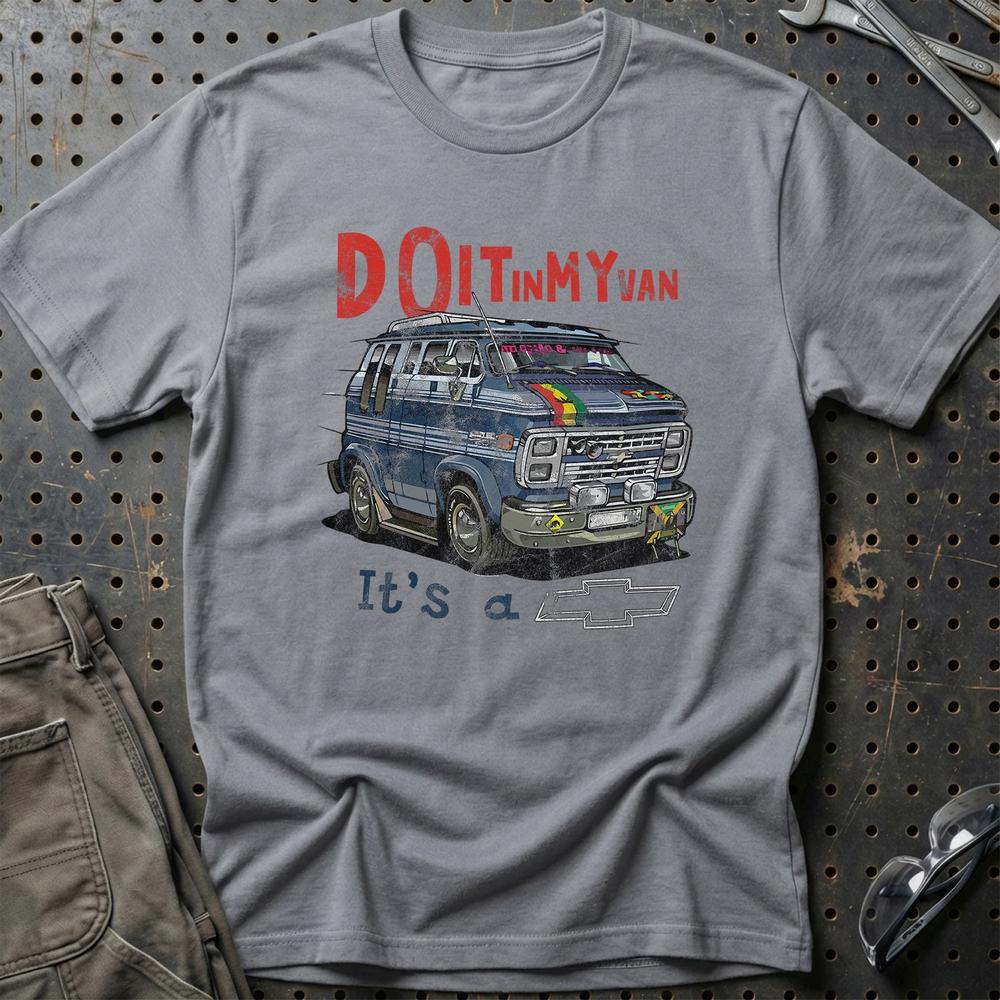Chevrolet Van - Do It In My Van It'S A Chevy T-Shirt-Beklædning-Chevrolet-Grå Sport-S-Garage Culture Shop- garage - man cave - merchandise
