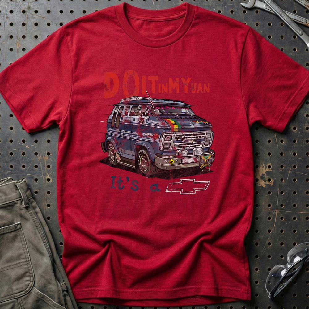 Chevrolet Van - Do It In My Van It'S A Chevy T-Shirt-Beklædning-Chevrolet-Rød-S-Garage Culture Shop- garage - man cave - merchandise