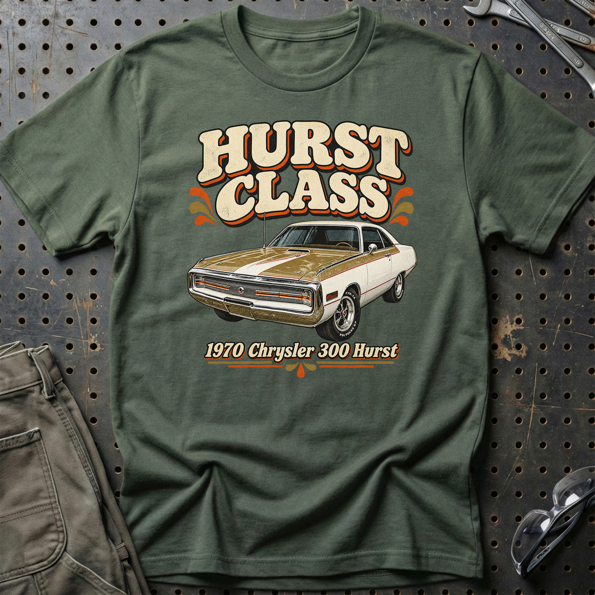 
Chrysler 300 Hurst 1970 – Hurst Class T-Shirt – Grøn Militær