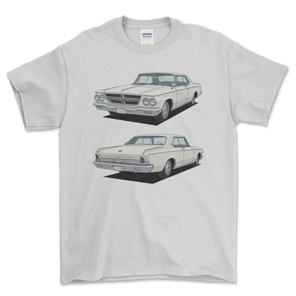 Chrysler 300K Hardtop 1964 - Unisex T-Shirt-Beklædning-Chrysler-Hvid-S-Forside-Garage Culture Shop- garage - man cave - merchandise