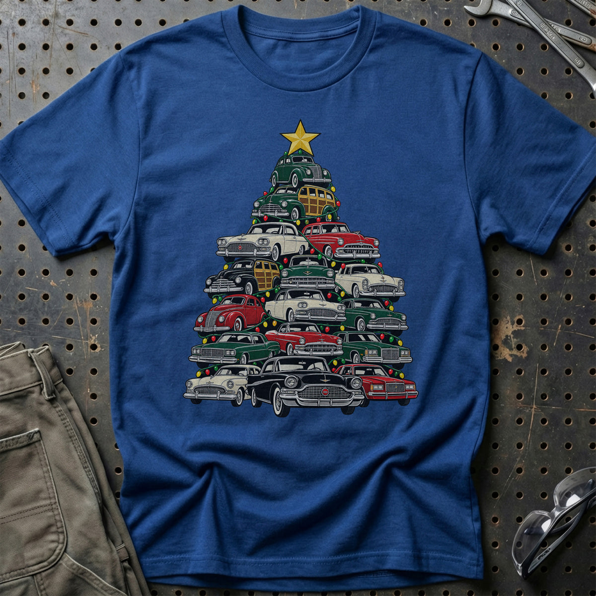 Chrysler Juletræ T-Shirt-Beklædning-Chrysler-Blå Royal-S-Garage Culture Shop- garage - man cave - merchandise