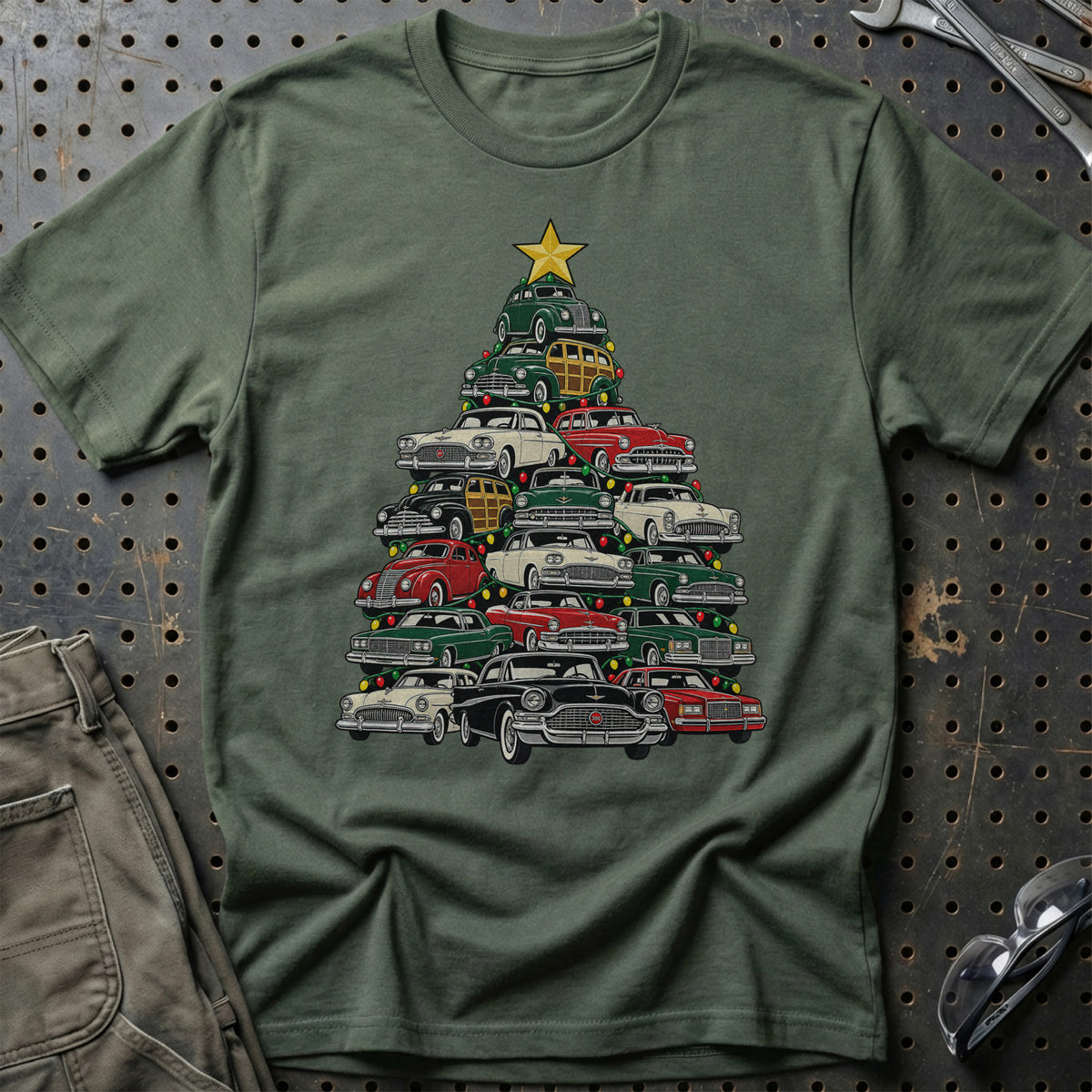 Chrysler Juletræ T-Shirt-Beklædning-Chrysler-Grøn Militær-S-Garage Culture Shop- garage - man cave - merchandise