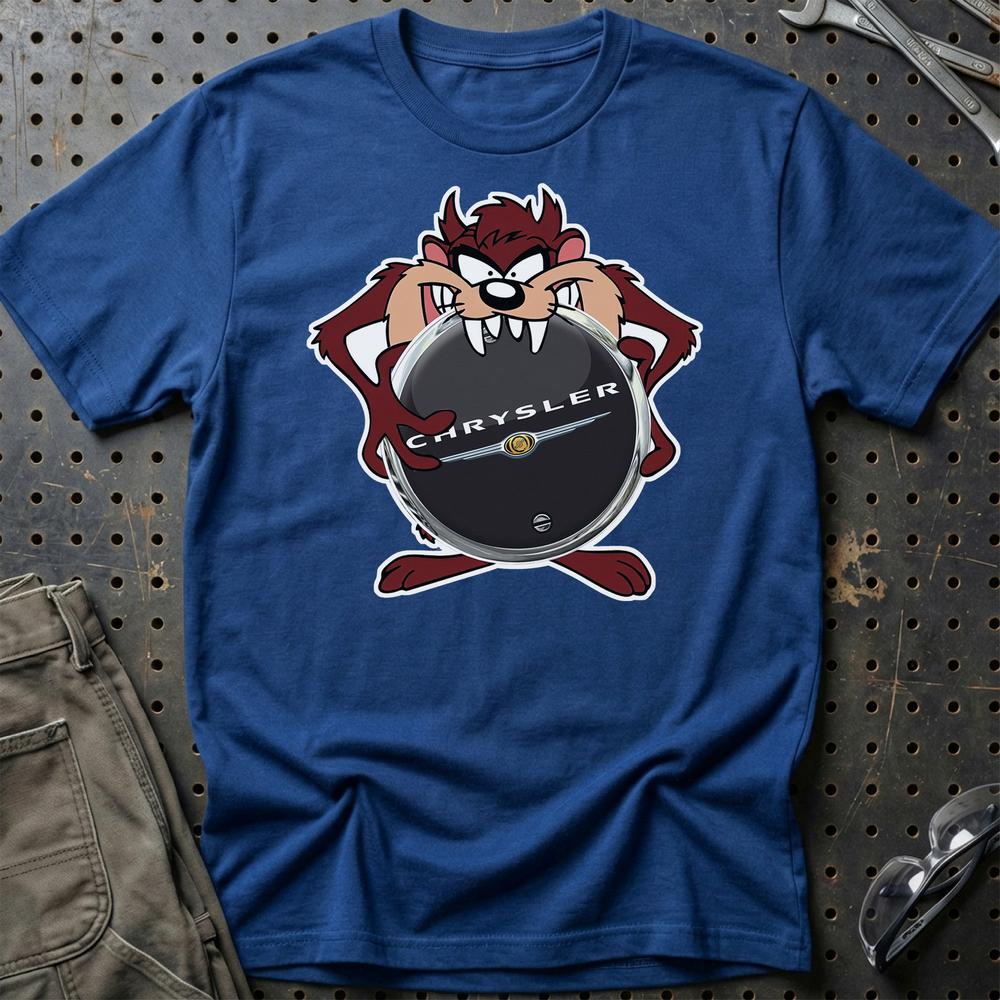 Chrysler TAZ T-Shirt-Beklædning-Chrysler-Blå Royal-S-Garage Culture Shop- garage - man cave - merchandise