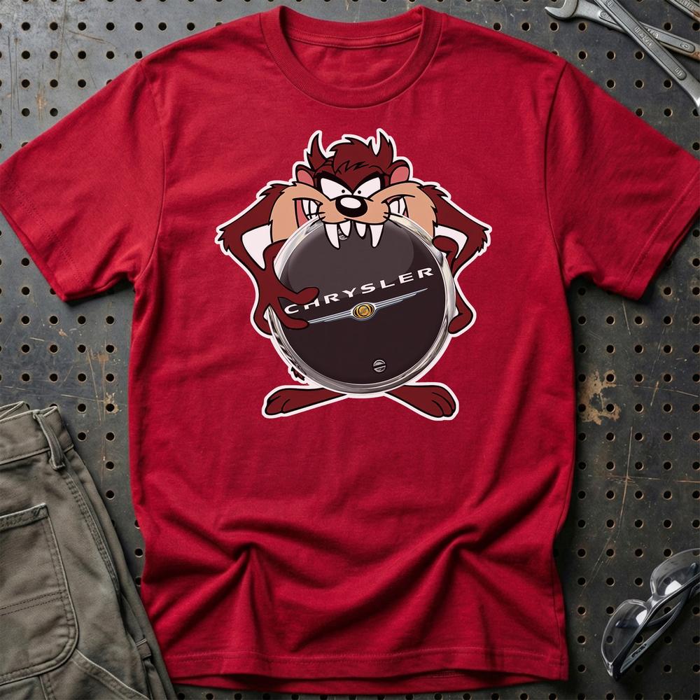 Chrysler TAZ Unisex T-Shirt , Bomuld-Beklædning-Chrysler-Rød-S-Garage Culture Shop- garage - man cave - merchandise