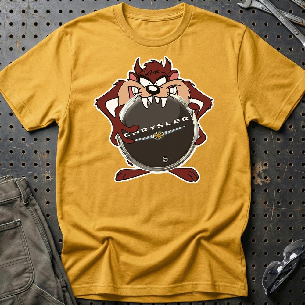 Chrysler TAZ Unisex T-Shirt , Bomuld-Beklædning-Chrysler-Guld-S-Garage Culture Shop- garage - man cave - merchandise