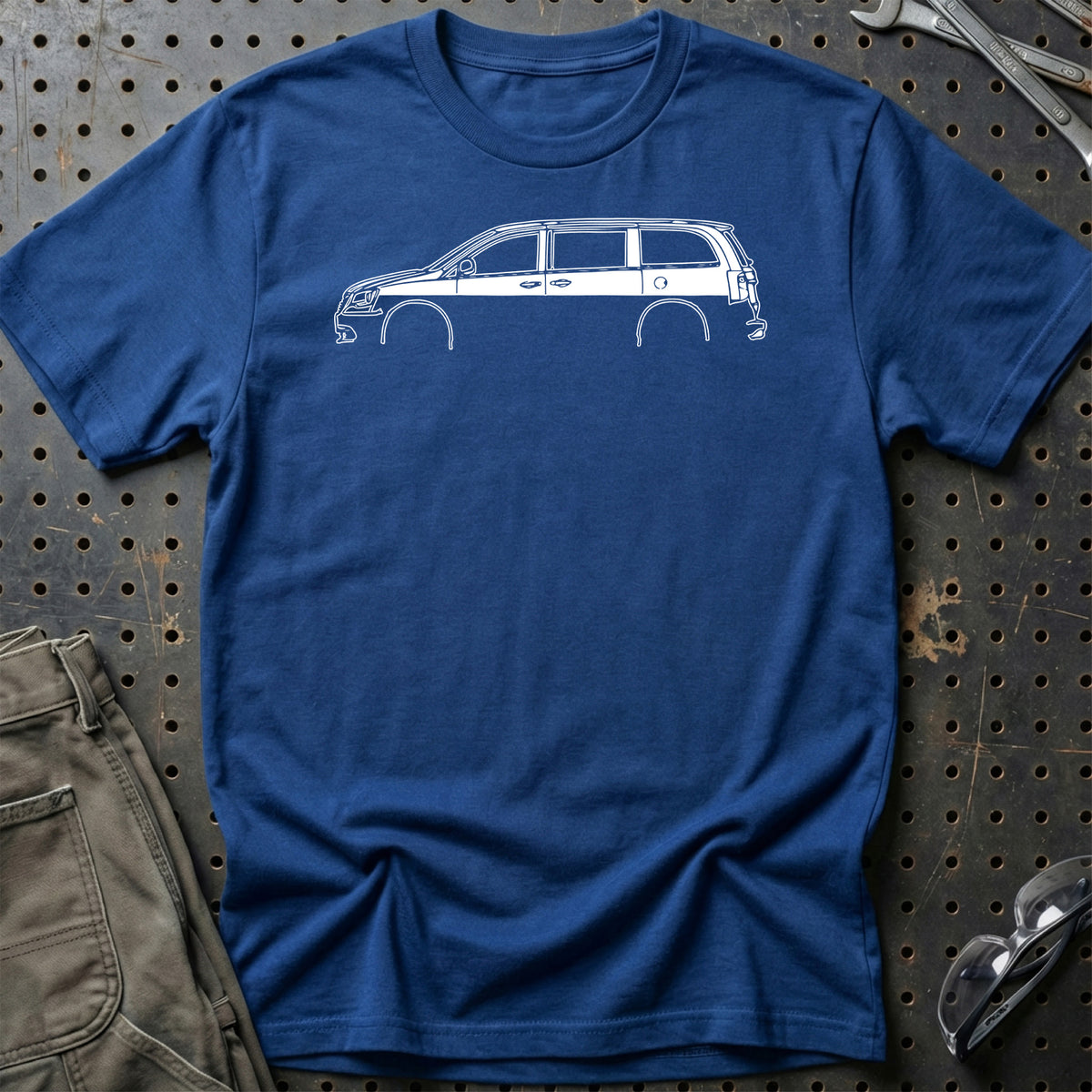 
Chrysler Town and Country 2016 Silhuet T-Shirt – Blå Royal