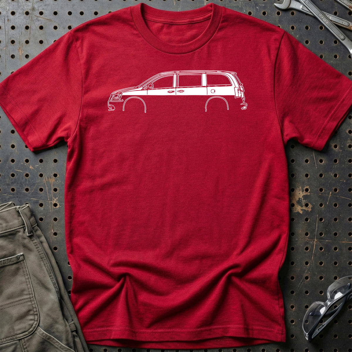 
Chrysler Town and Country 2016 Silhuet T-Shirt – Rød