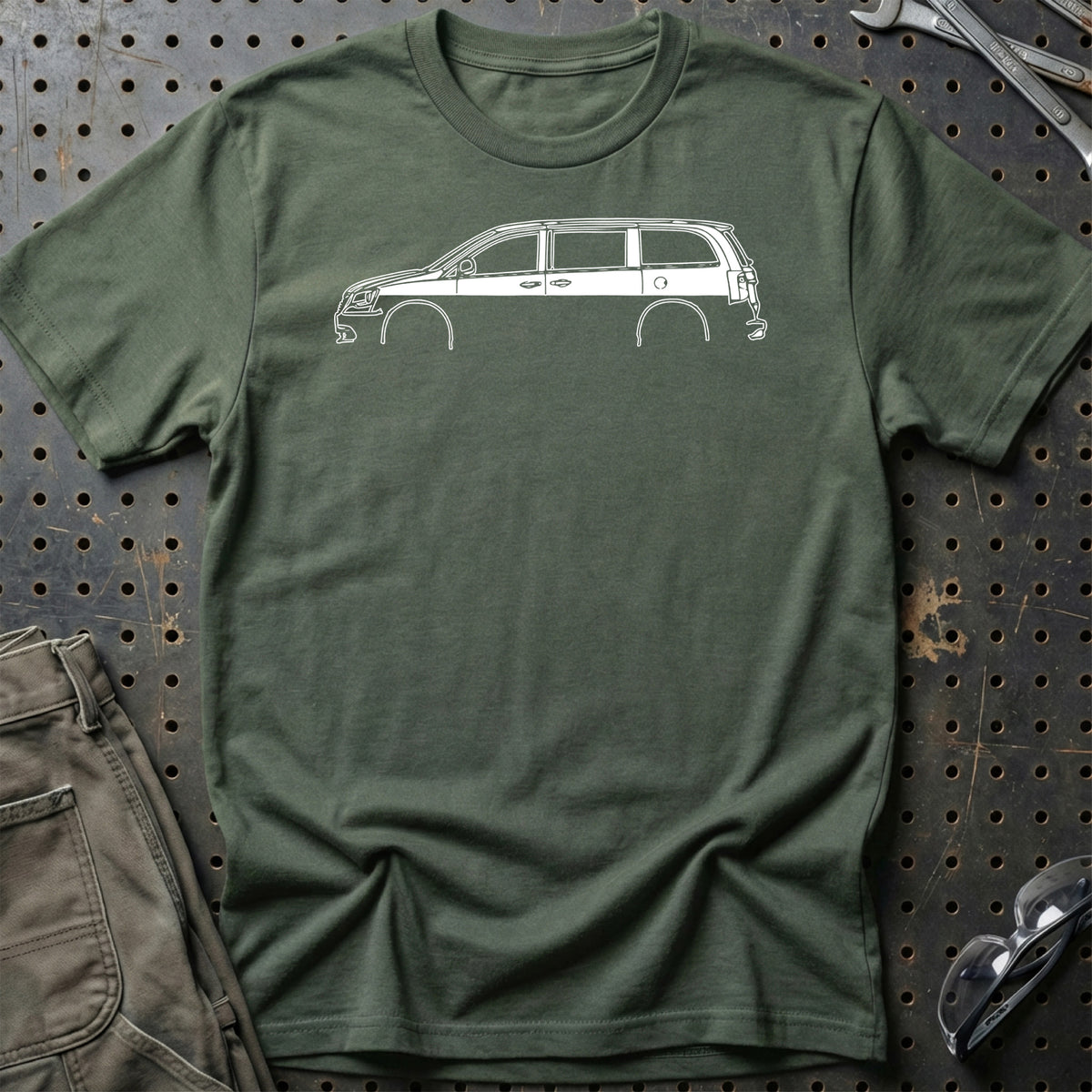 
Chrysler Town and Country 2016 Silhuet T-Shirt – Grøn Militær