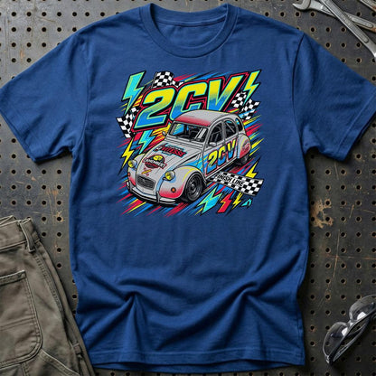 Citroën 2CV Motorsport T-Shirt – Vintage Track Style - Unisex T-Shirt-Beklædning-Citroen-Blå Royal-S-Garage Culture Shop- garage - man cave - merchandise