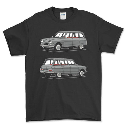Citroen Ami 6 Break Estate - One Line Style Unisex T-Shirt-Beklædning-Citroen-Garage Culture Shop- garage - man cave - merchandise