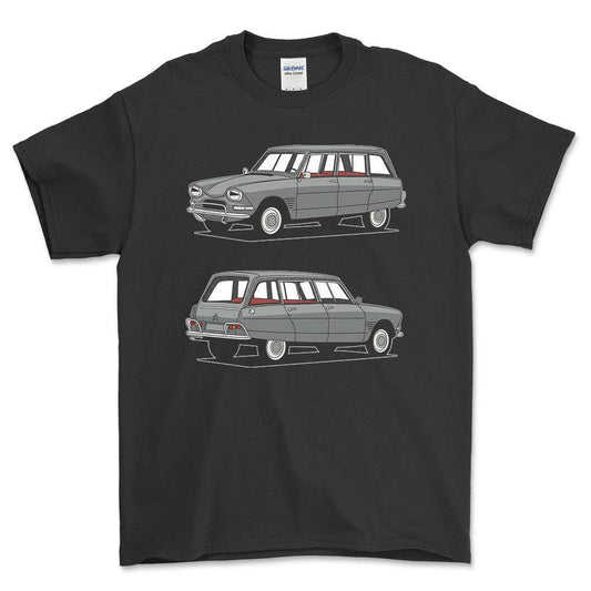 Citroen Ami 6 Break Estate - One Line Style Unisex T-Shirt-Beklædning-Citroen-Garage Culture Shop- garage - man cave - merchandise