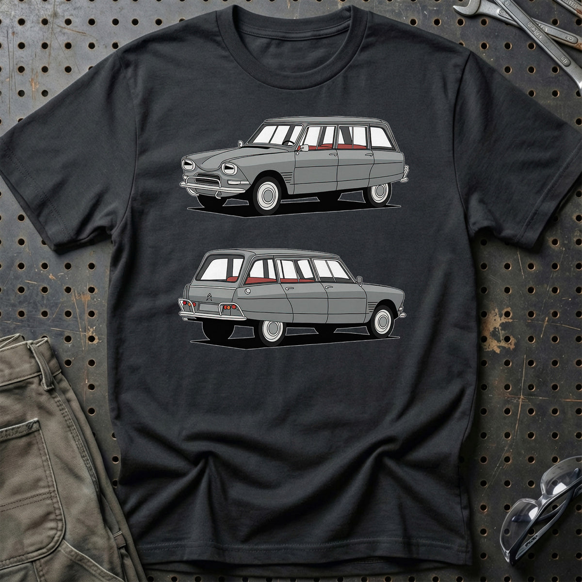 
Citroen Ami 6 Break Estate Unisex T-Shirt – Sort – print foran