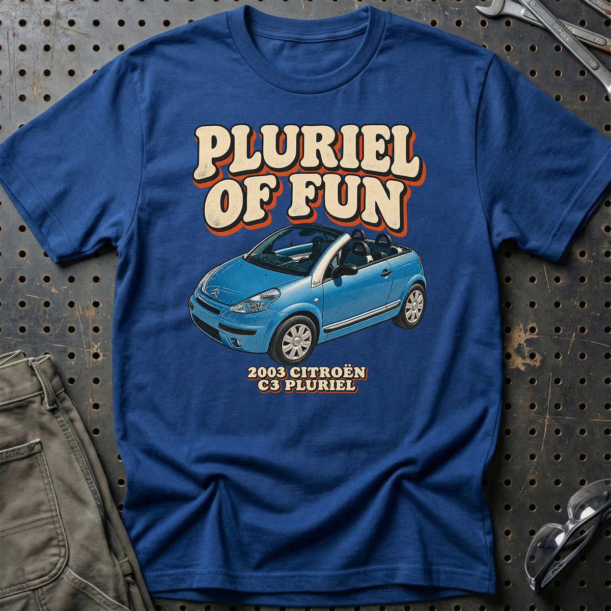 
Citroën C3 Pluriel 2003 – Pluriel of Fun T-Shirt – Blå Royal
