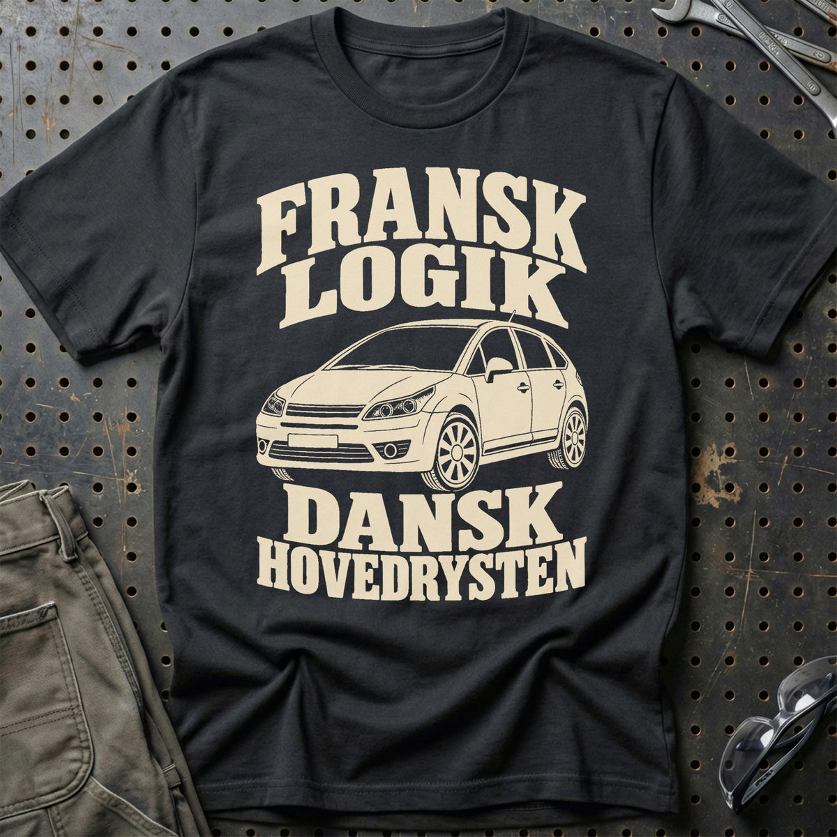 
Citroën C4 I – Fransk logik dansk hovedrysten – Unisex T-Shirt – Sort