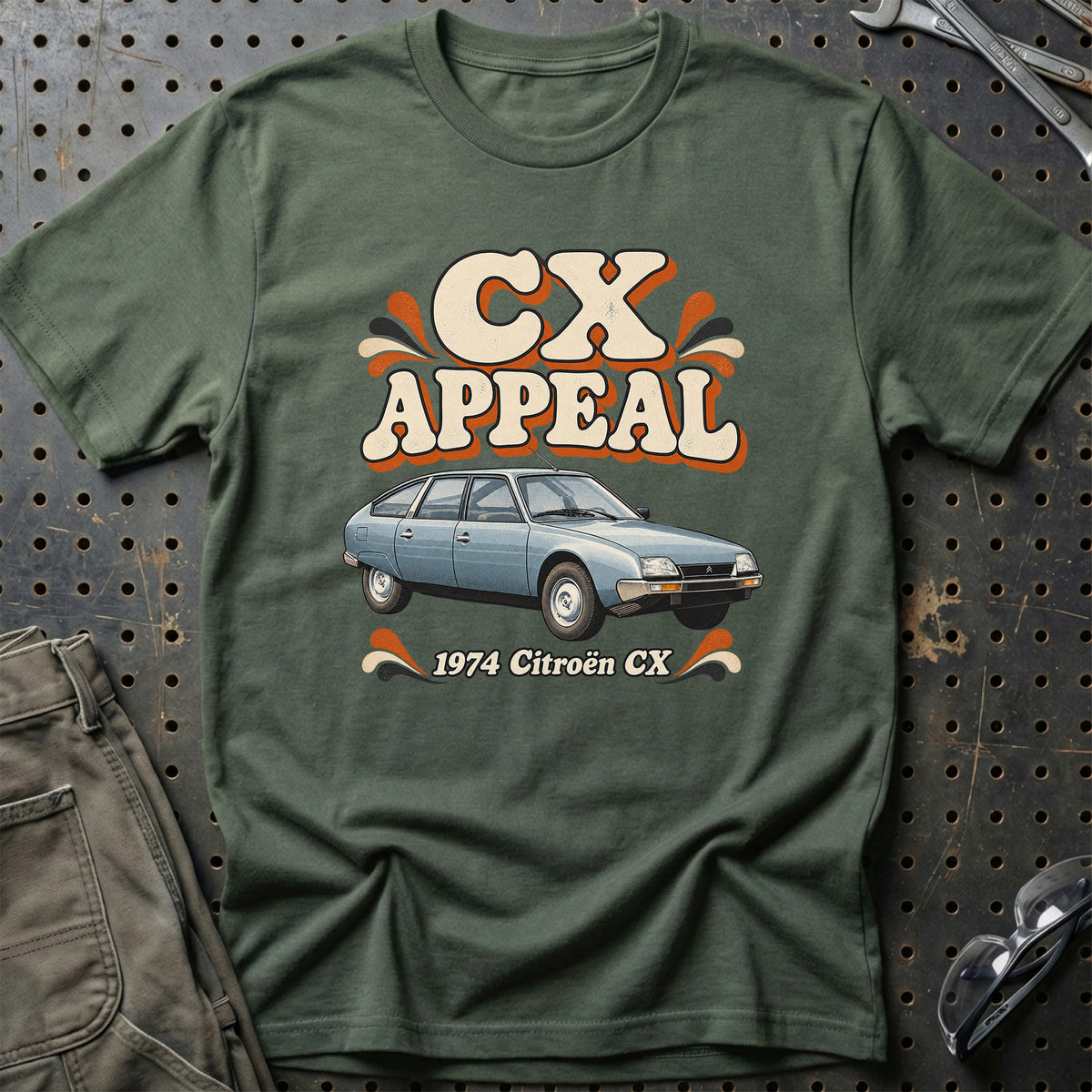 
Citroën CX 1974 – CX Appeal T-Shirt – Grøn Militær