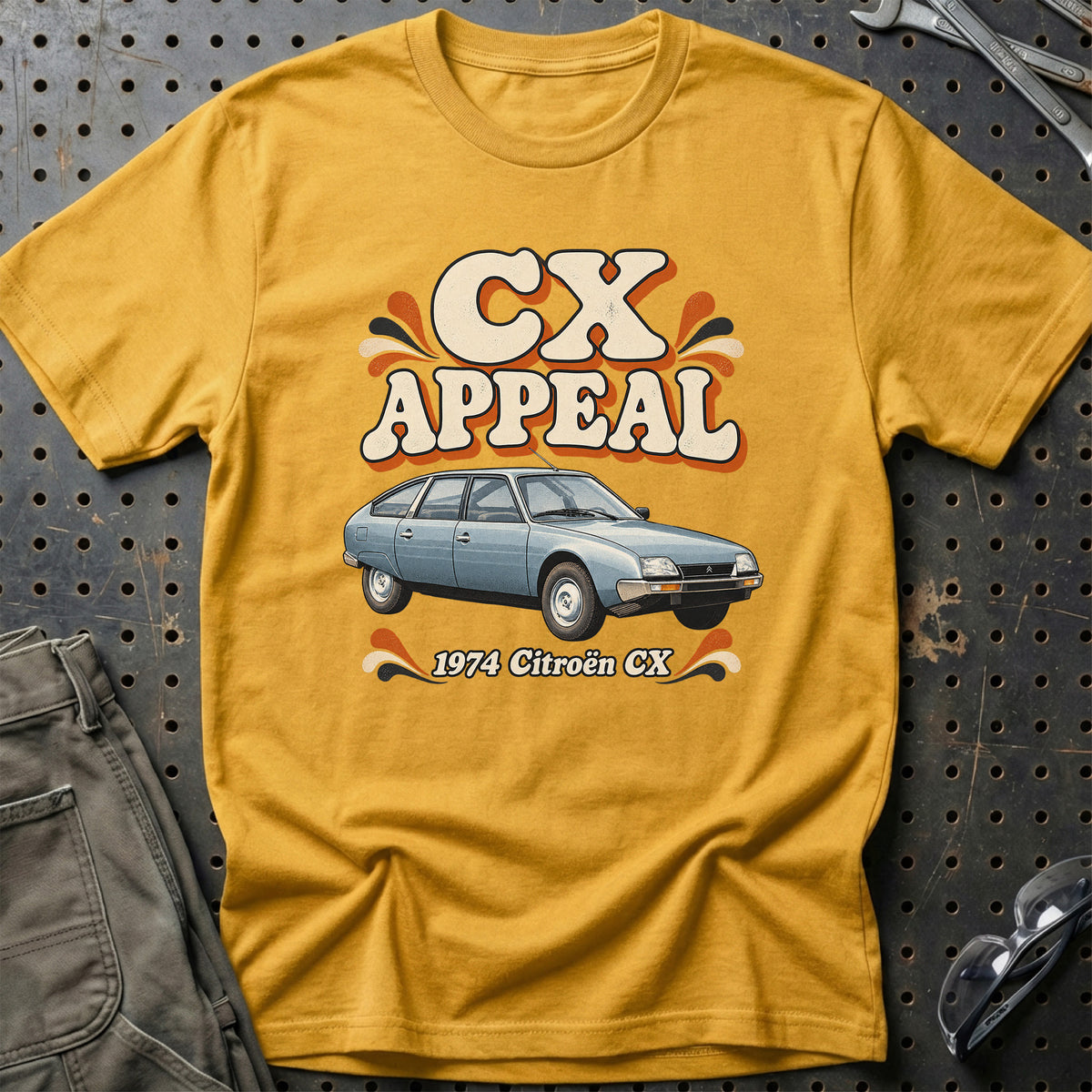 
Citroën CX 1974 – CX Appeal T-Shirt – Guld