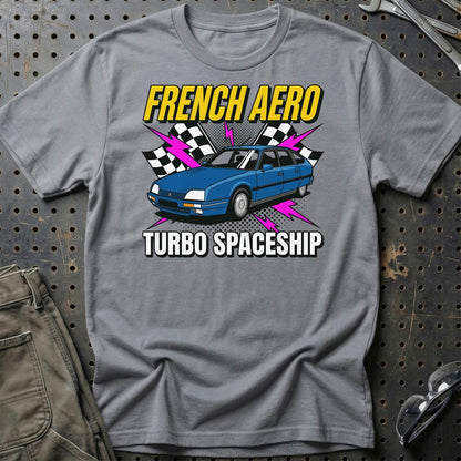 Citroën CX French Aero Turbo Spaceship - Unisex T-Shirt-Beklædning-Citroen-Grå Sport-S-Garage Culture Shop- garage - man cave - merchandise