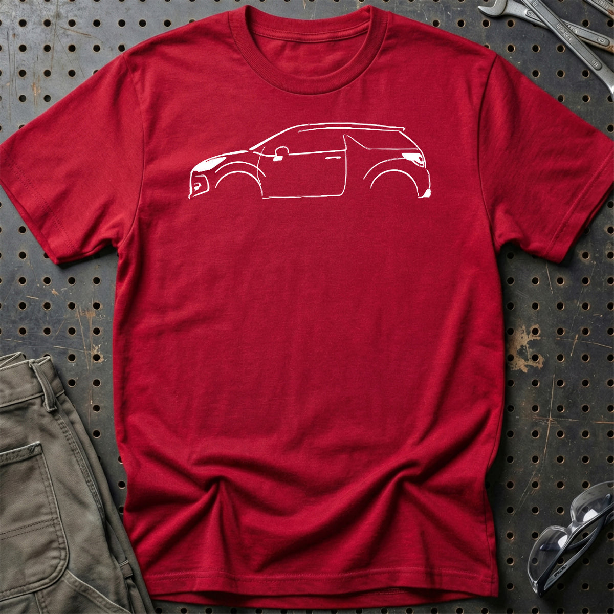 
Citroen DS3 Silhuet T-Shirt – Rød