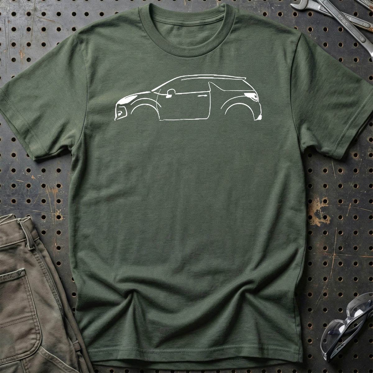 
Citroen DS3 Silhuet T-Shirt – Grøn Militær
