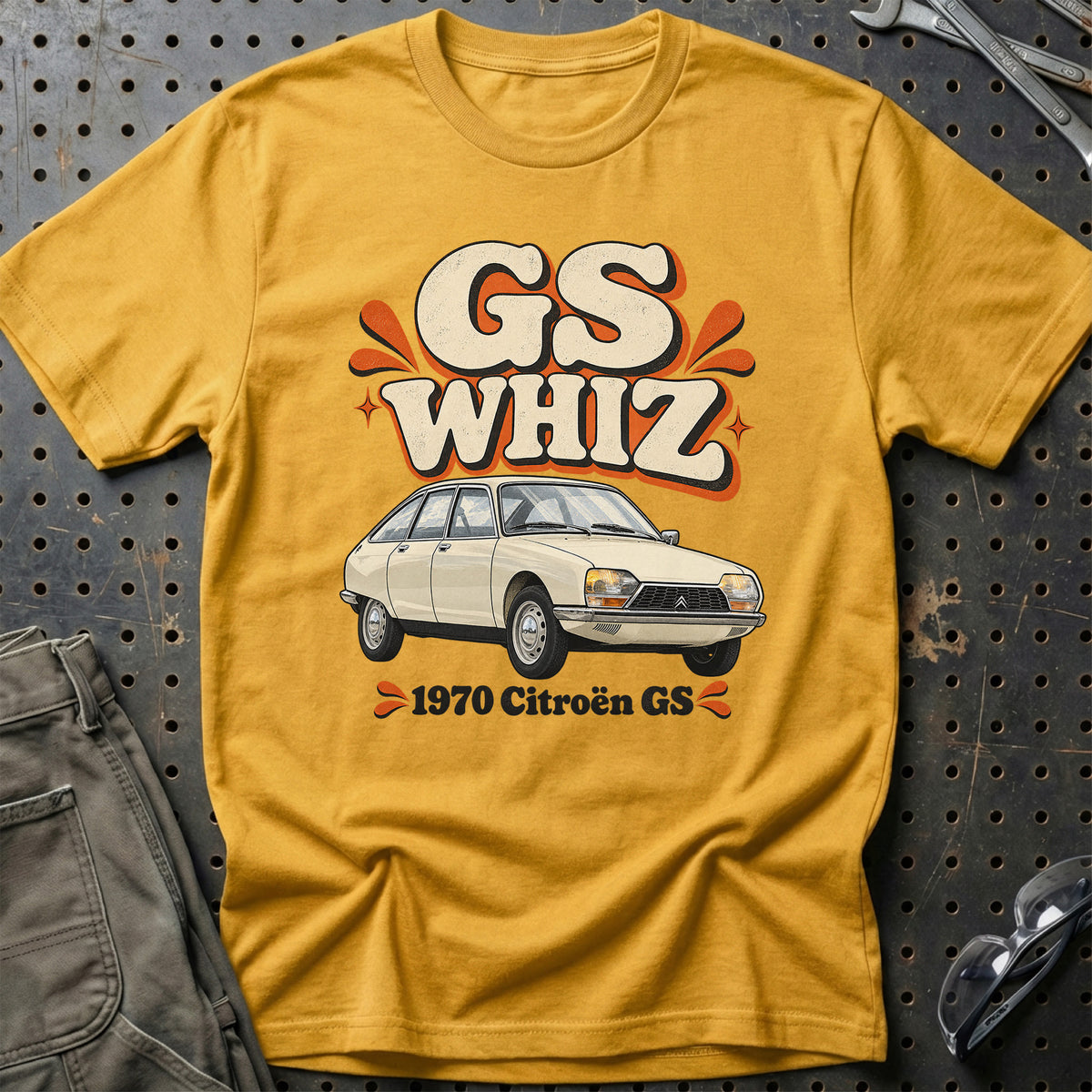 
Citroën GS 1970 – GS Whiz T-Shirt – Guld
