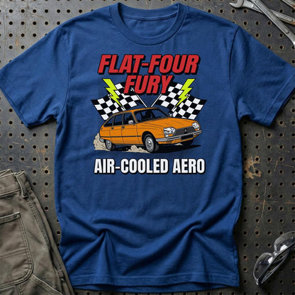 Citroën GS Flat-Four Fury Air-Cooled Aero - Unisex T-Shirt-Beklædning-Citroen-Blå Royal-S-Garage Culture Shop- garage - man cave - merchandise
