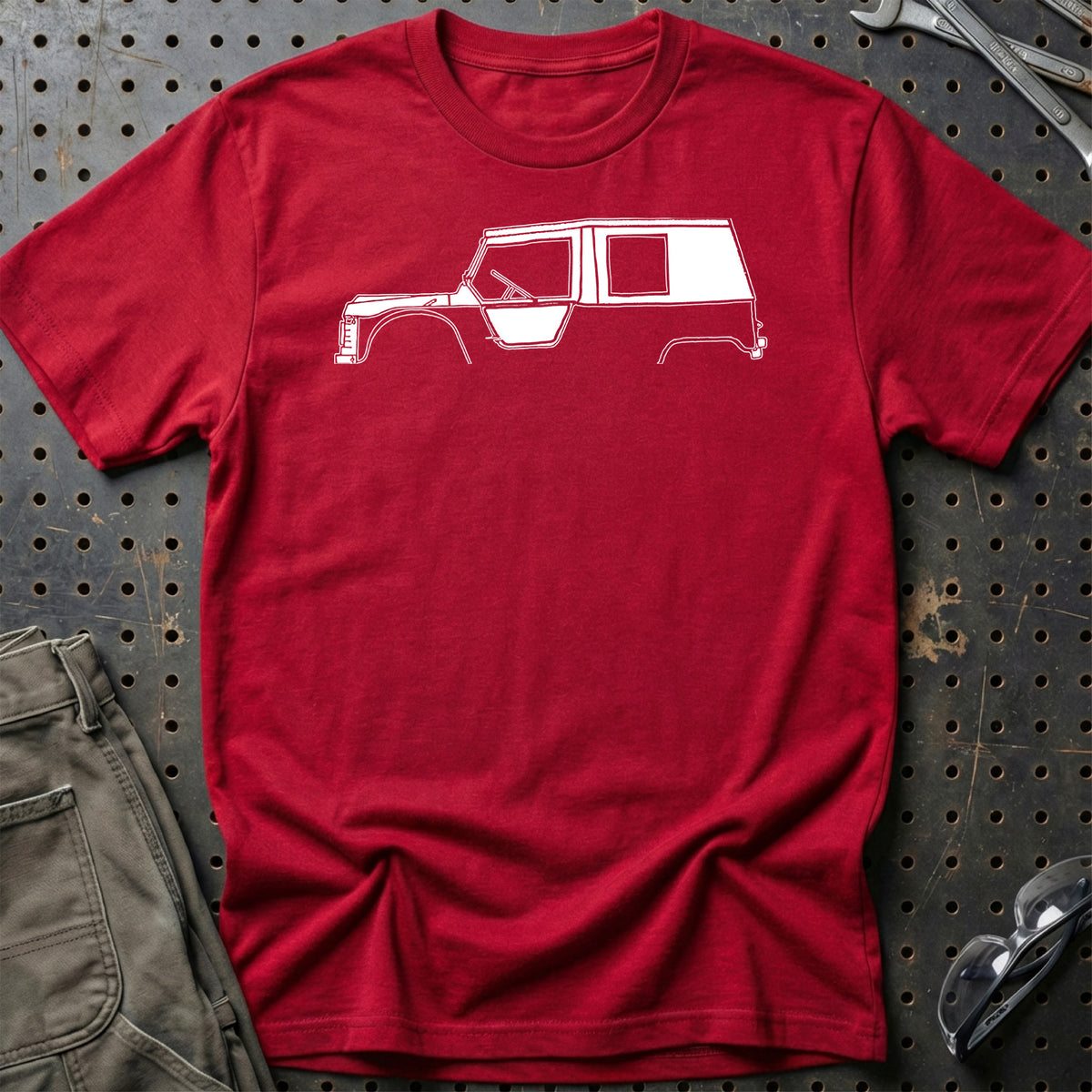 
Citroen Mehari Silhuet T-Shirt – Rød