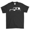 Citroen Mehari Silhuet T-Shirt-Beklædning-Citroen-Sort-S-Garage Culture Shop- garage - man cave - merchandise