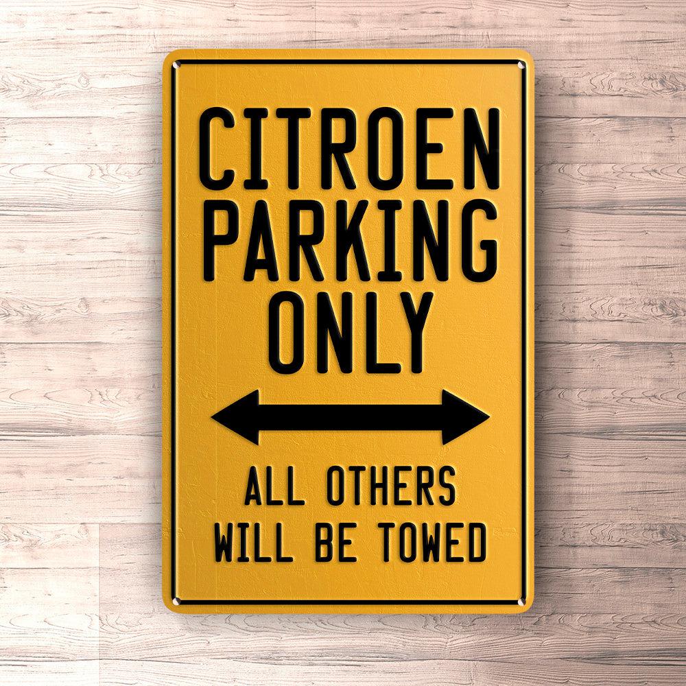 Citroen Parking Only Skilte, Musemåtte, Dørmåtte-Parking skilte-Citroen-Garage Culture Shop- garage - man cave - merchandise
