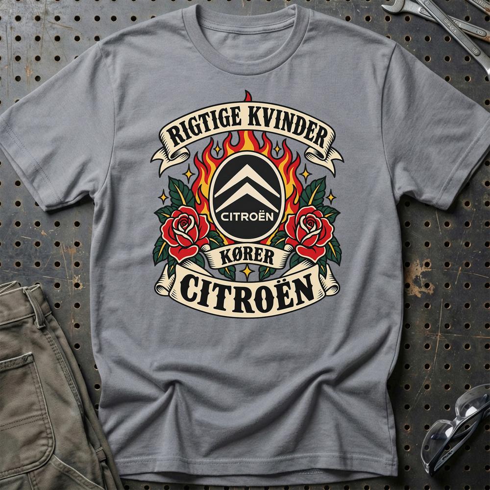 
Produktbillede af Citroën Rigtige Kvinder Kører – Roser og Flammer T-Shirt