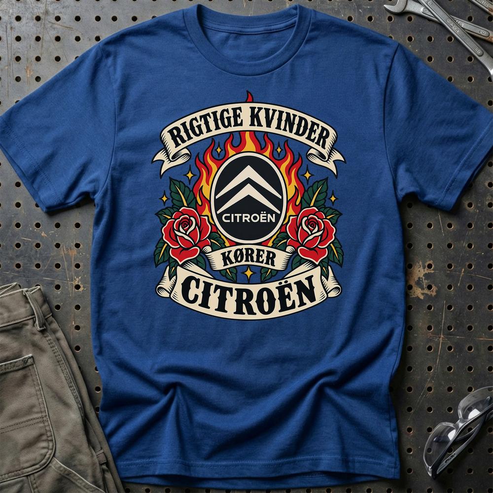 
Produktbillede af Citroën Rigtige Kvinder Kører – Roser og Flammer T-Shirt
