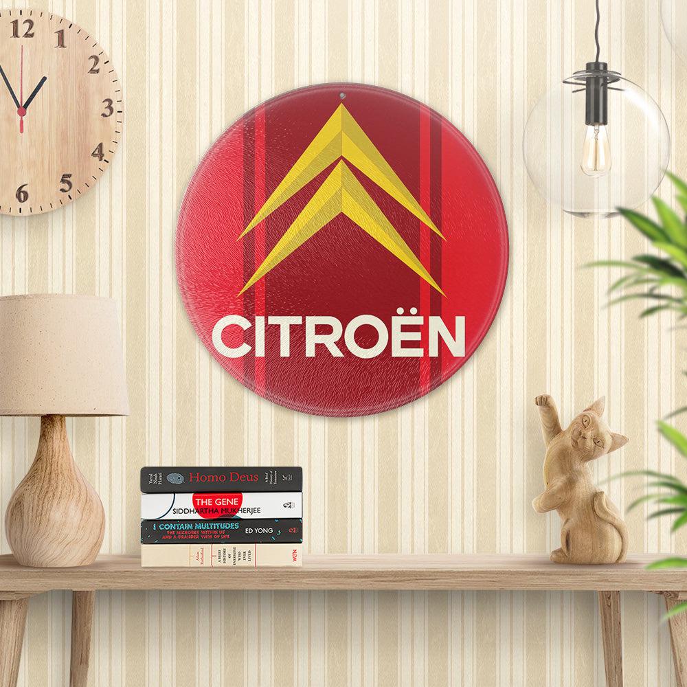 Citroën Runde Skilte , Musemåtte Rundt , Kop Underlag, Underlagssæt-Runde Skilte-Citroen-Garage Culture Shop- garage - man cave - merchandise