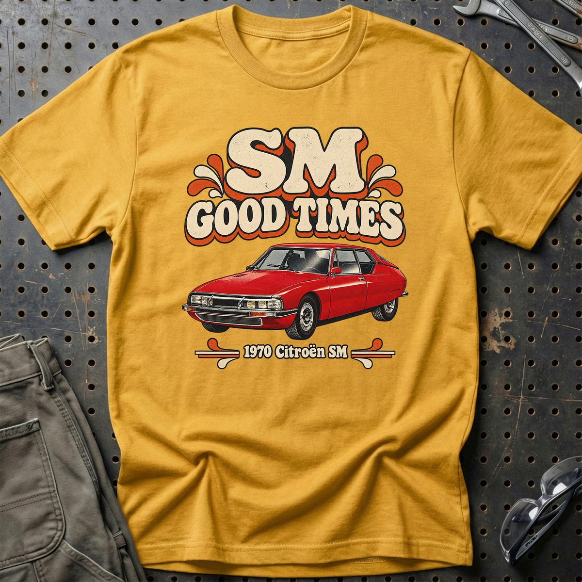
Citroën SM 1970 – SM Good Times T-Shirt – Guld