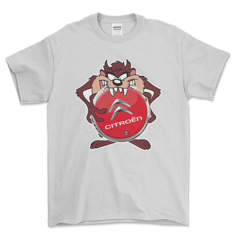 Citroen TAZ Unisex T-Shirt , Bomuld-Beklædning-Citroen-Hvid-S-Forside-Garage Culture Shop- garage - man cave - merchandise