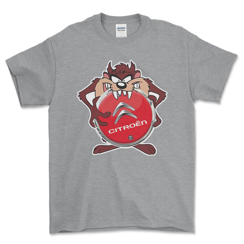 Citroen TAZ Unisex T-Shirt , Bomuld-Beklædning-Citroen-Grå Sport-S-Forside-Garage Culture Shop- garage - man cave - merchandise