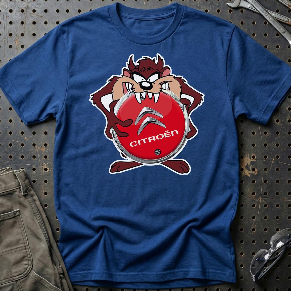 Citroen TAZ Unisex T-Shirt , Bomuld-Beklædning-Citroen-Blå Royal-S-Garage Culture Shop- garage - man cave - merchandise