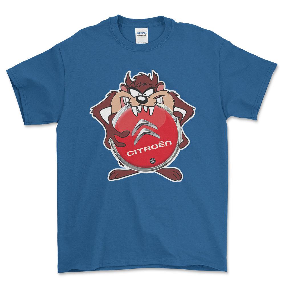 Citroen TAZ Unisex T-Shirt , Bomuld-Beklædning-Citroen-Blå Royal-S-Forside-Garage Culture Shop- garage - man cave - merchandise