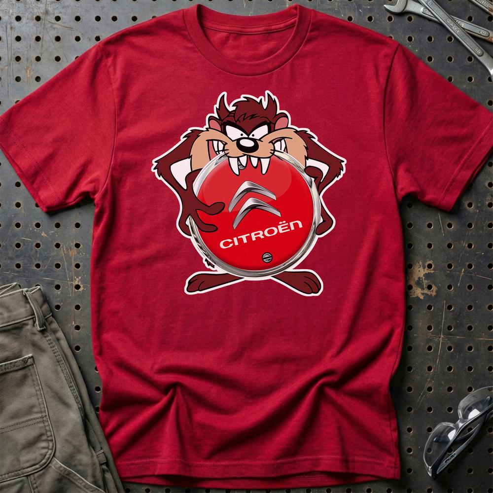 Citroen TAZ Unisex T-Shirt , Bomuld-Beklædning-Citroen-Rød-S-Garage Culture Shop- garage - man cave - merchandise