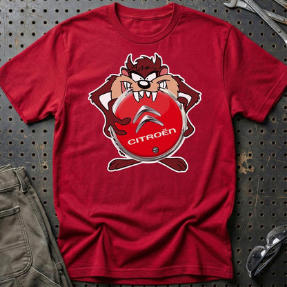 Citroen TAZ Unisex T-Shirt , Bomuld-Beklædning-Citroen-Rød-S-Garage Culture Shop- garage - man cave - merchandise
