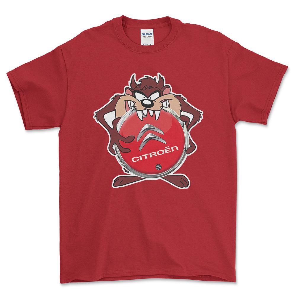 Citroen TAZ Unisex T-Shirt , Bomuld-Beklædning-Citroen-Rød-S-Forside-Garage Culture Shop- garage - man cave - merchandise