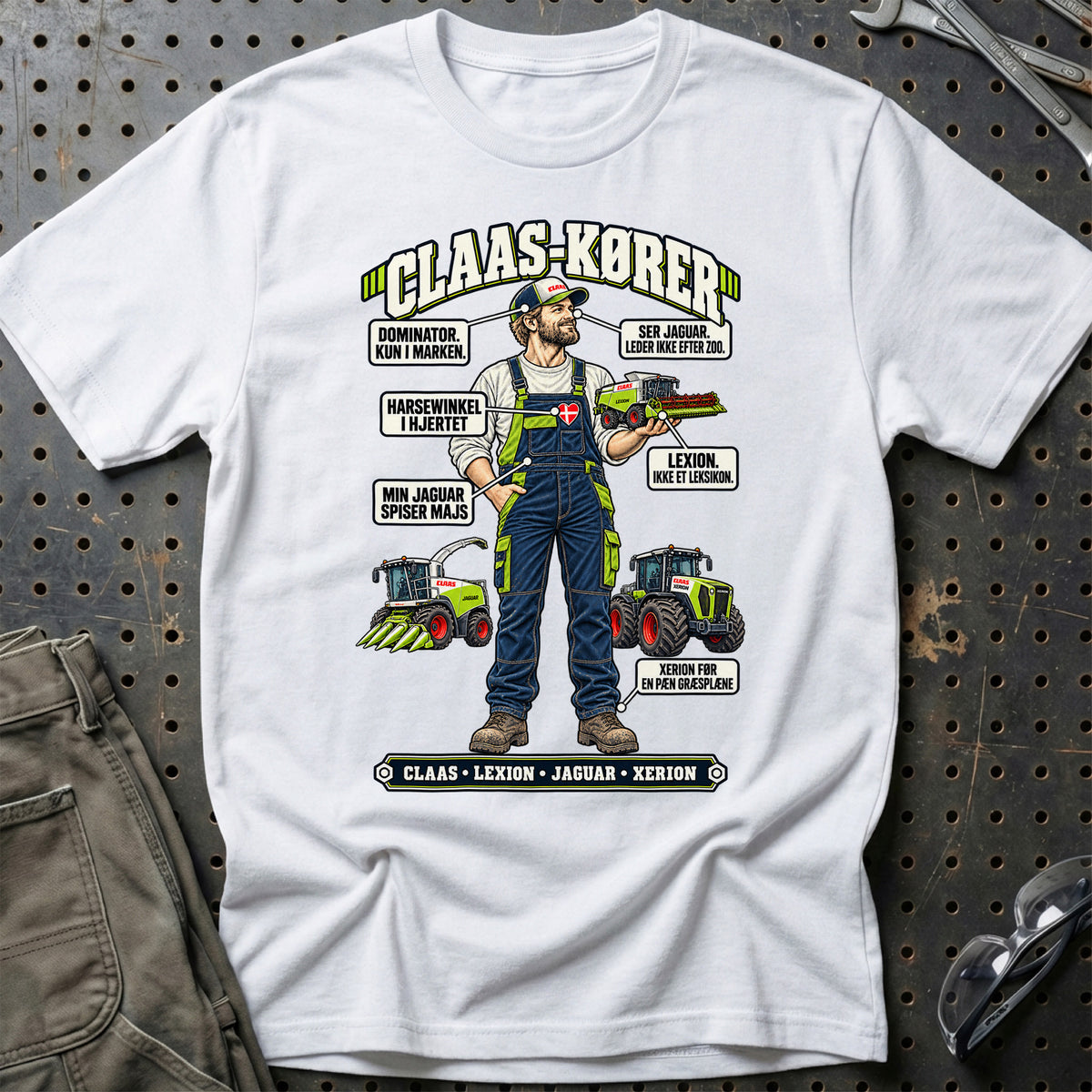 
Claas-Kører T-Shirt – Hvid