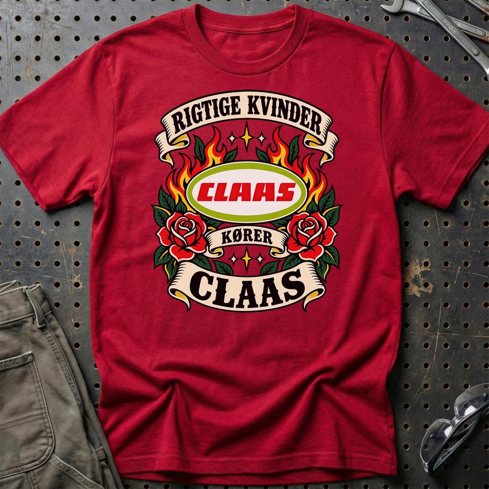 
Produktbillede af Claas Rigtige Kvinder Kører – Roser og Flammer T-Shirt