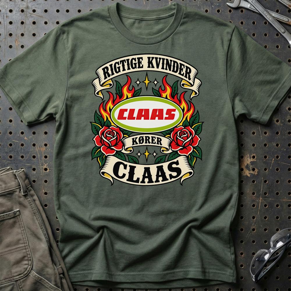 
Produktbillede af Claas Rigtige Kvinder Kører – Roser og Flammer T-Shirt