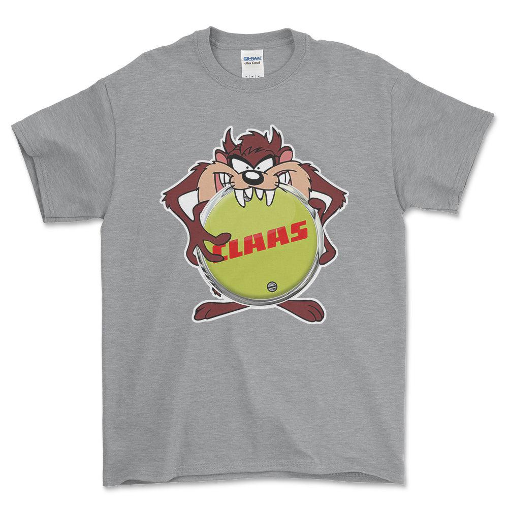 Claas TAZ Unisex T-Shirt , Bomuld-Beklædning-Claas-Grå Sport-S-Forside-Garage Culture Shop- garage - man cave - merchandise