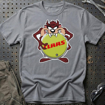 Claas TAZ Unisex T-Shirt , Bomuld-Beklædning-Claas-Grå Sport-S-Garage Culture Shop- garage - man cave - merchandise
